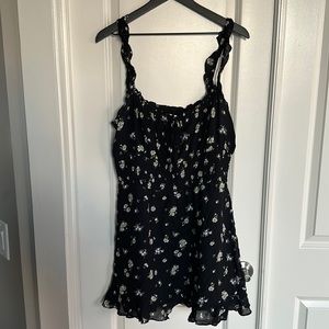 Reformation Silvia Shirred Mini Dress